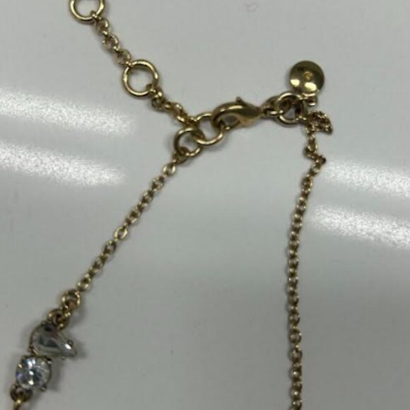 J.Crew Long Gold & Pearl Crystal Necklace - Picture 4 of 5